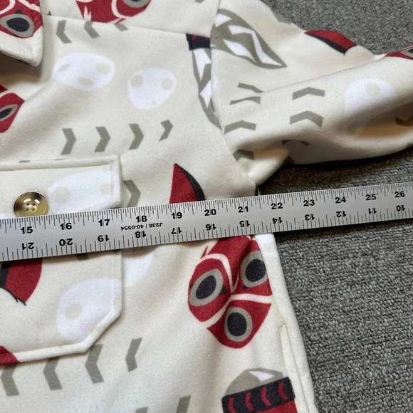 Studio Ghibli Princess Mononoke San's Mask Polar Fleece Shirt Jacket X-Small - Picture 4 of 6